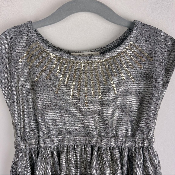 Joyfolie Cowgirl Metallic Sequins Hi Lo Divinia Dress Iron Gold | Girls 3 - Picture 2 of 11
